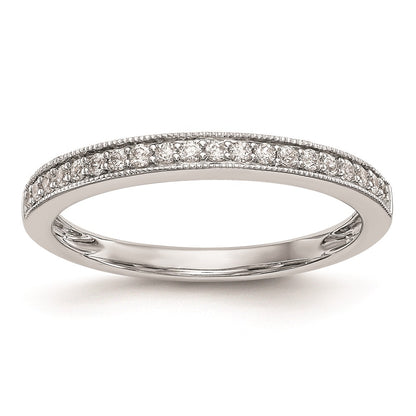 0.16ct. CZ Solid Real 14k White Gold Wedding Wedding Band Ring