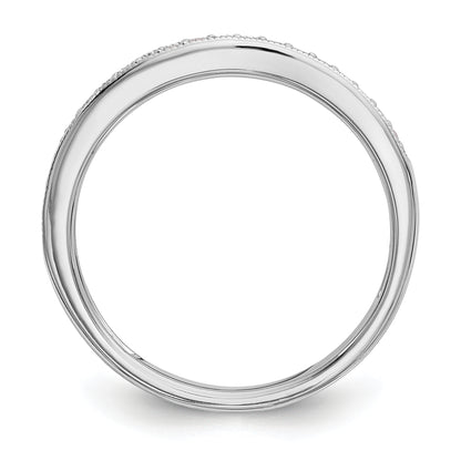 0.16ct. CZ Solid Real 14k White Gold Wedding Wedding Band Ring