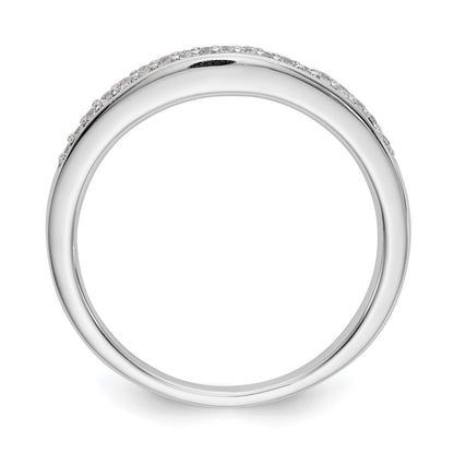 0.15ct. CZ Solid Real 14k White Gold Wedding Wedding Band Ring