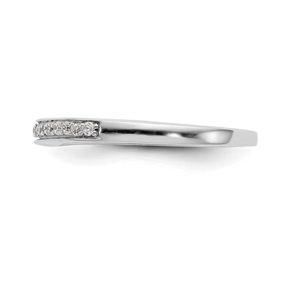 14k White Gold Real Diamond Wedding Band
