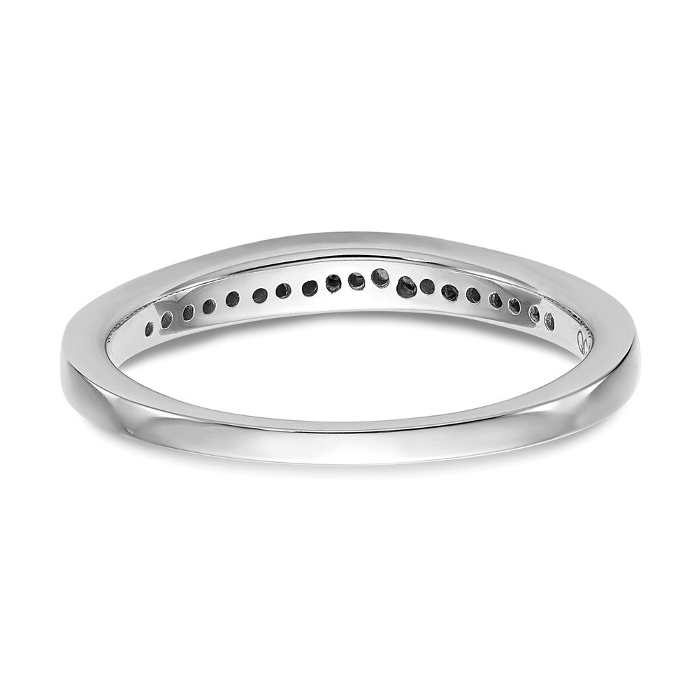 0.15ct. CZ Solid Real 14k White Gold Wedding Wedding Band Ring