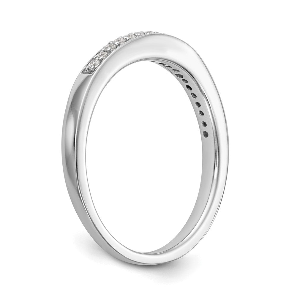 0.15ct. CZ Solid Real 14k White Gold Wedding Wedding Band Ring