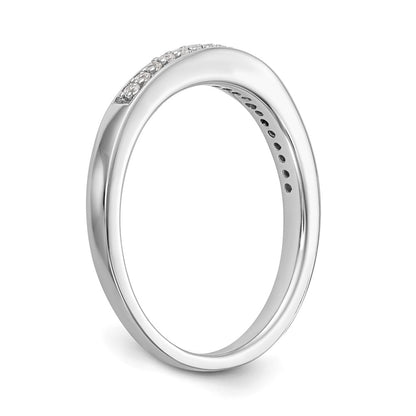 0.15ct. CZ Solid Real 14k White Gold Wedding Wedding Band Ring