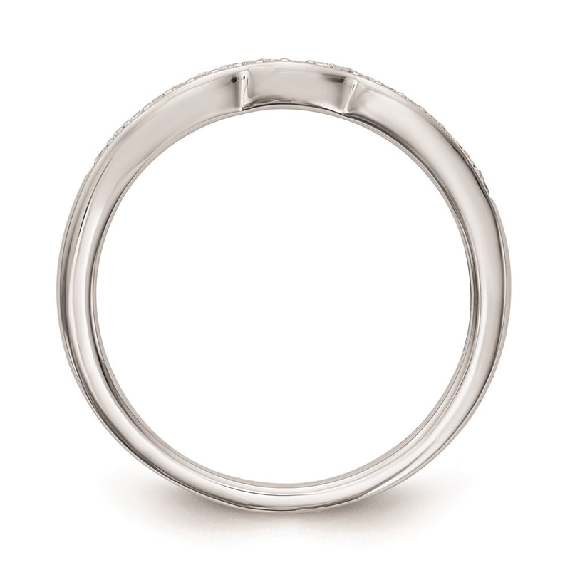 14k White Gold Real Diamond Wedding Band