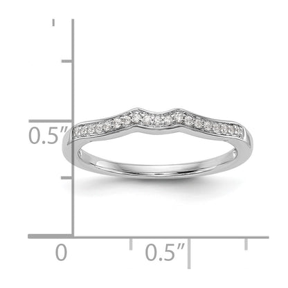0.10ct. CZ Solid Real 14k White Gold Wedding Wedding Band Ring