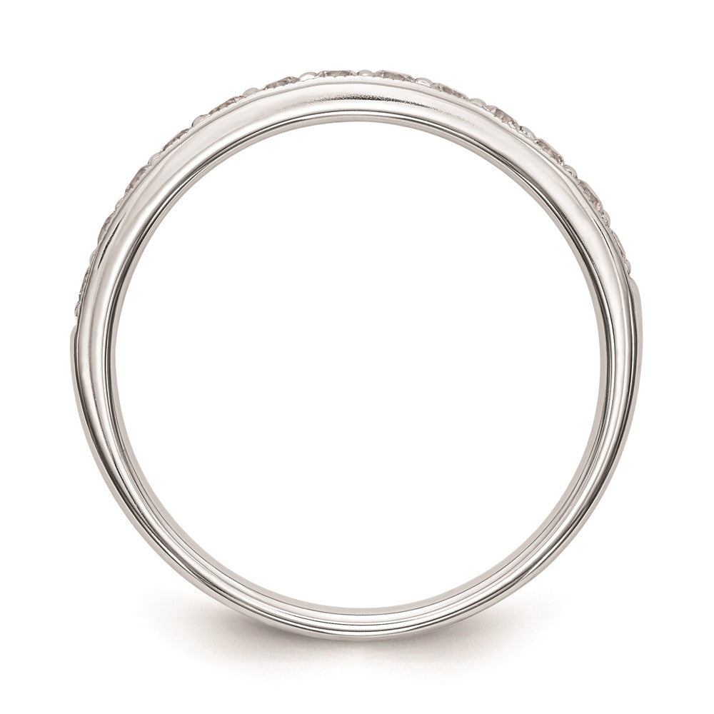 14k White Gold Real Diamond Wedding Band