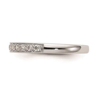 14k White Gold Real Diamond Wedding Band