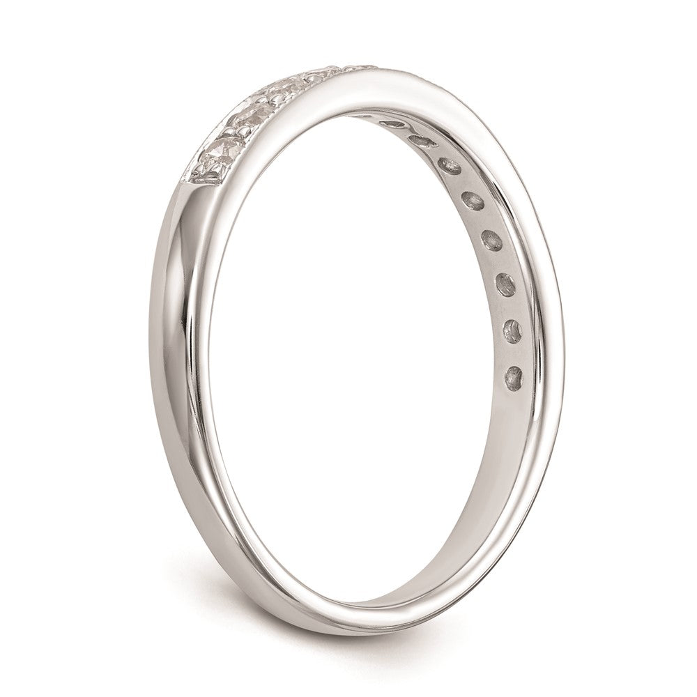 14k White Gold Real Diamond Wedding Band