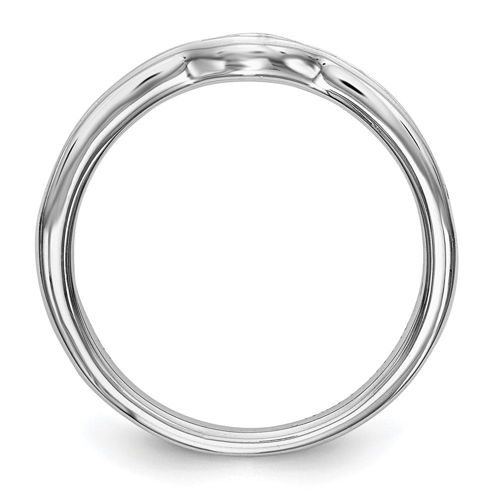 0.20ct. CZ Solid Real 14k White Gold Wedding Wedding Band Ring