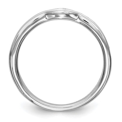 0.20ct. CZ Solid Real 14k White Gold Wedding Wedding Band Ring