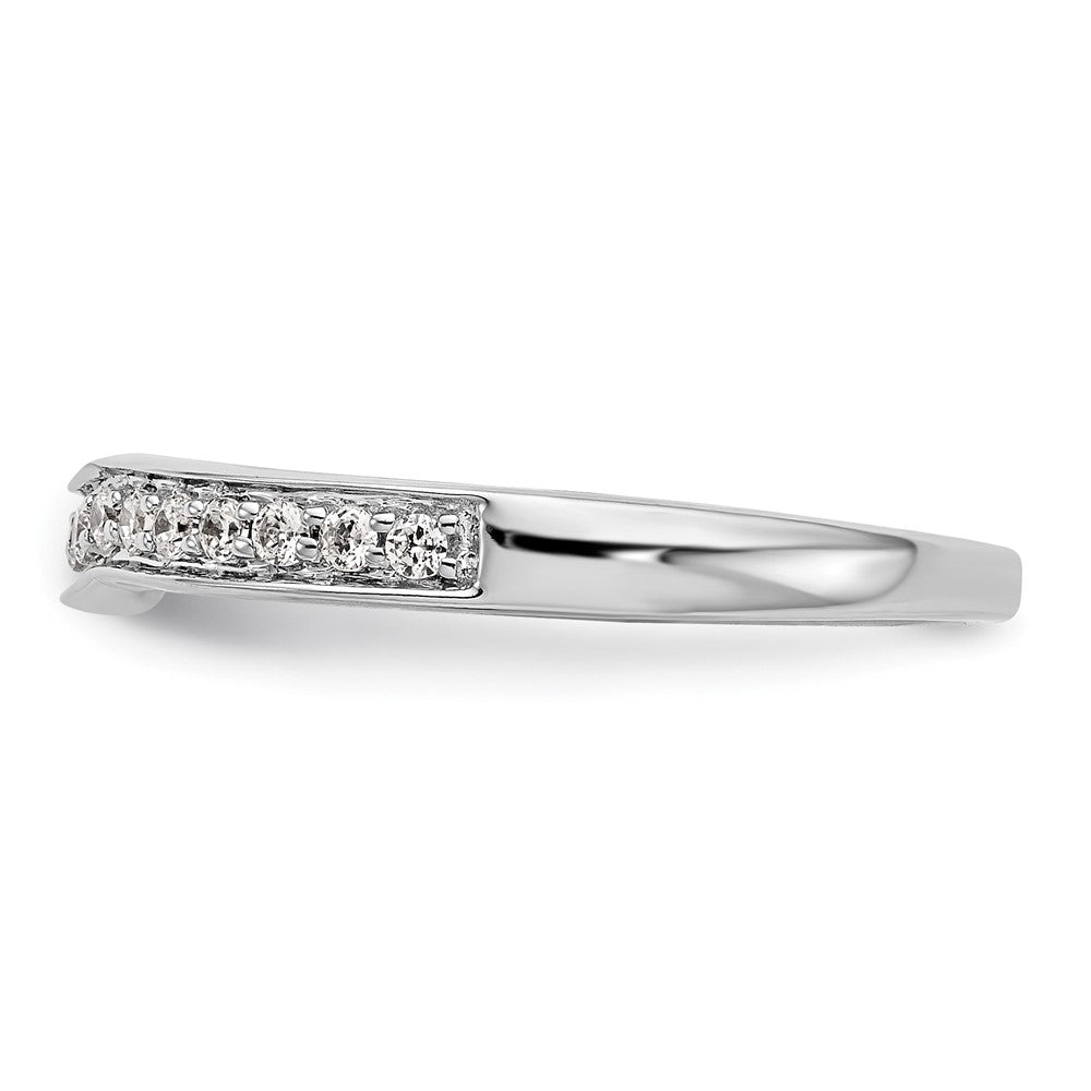 0.20ct. CZ Solid Real 14k White Gold Wedding Wedding Band Ring