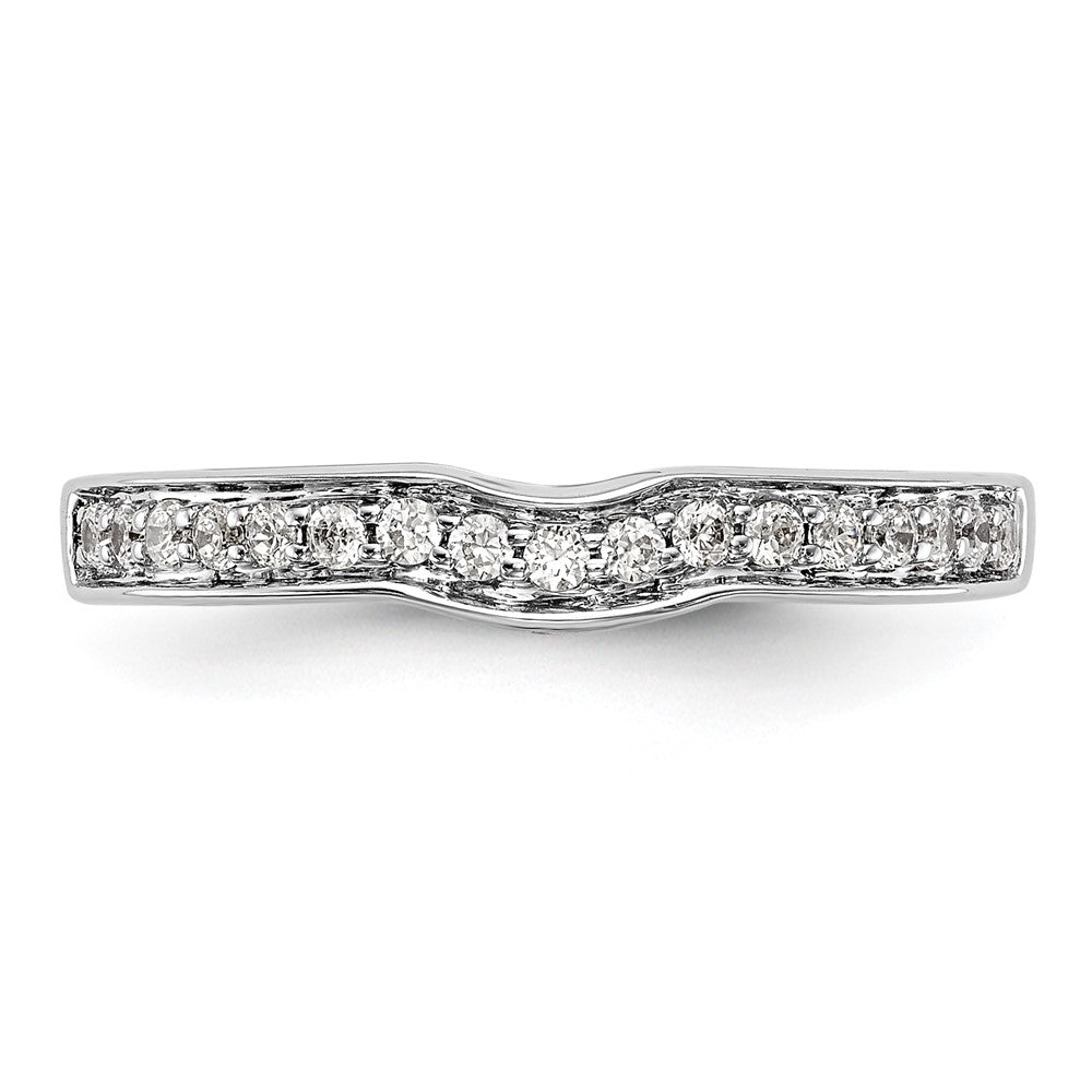0.20ct. CZ Solid Real 14k White Gold Wedding Wedding Band Ring