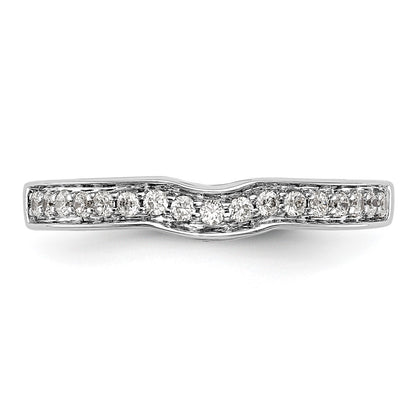 0.20ct. CZ Solid Real 14k White Gold Wedding Wedding Band Ring