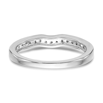 0.20ct. CZ Solid Real 14k White Gold Wedding Wedding Band Ring