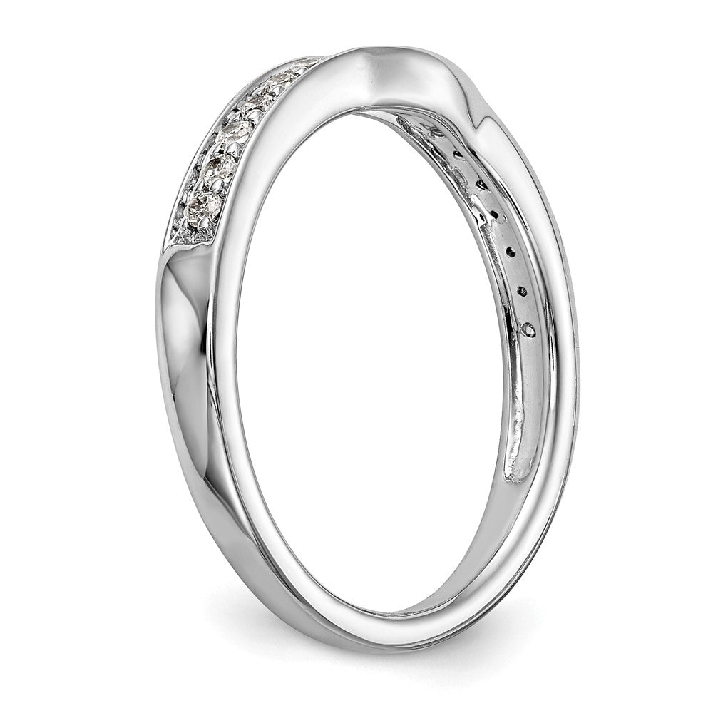 0.20ct. CZ Solid Real 14k White Gold Wedding Wedding Band Ring
