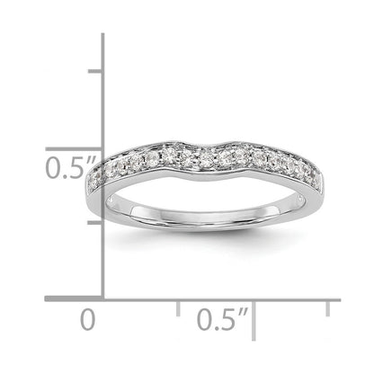 0.20ct. CZ Solid Real 14k White Gold Wedding Wedding Band Ring