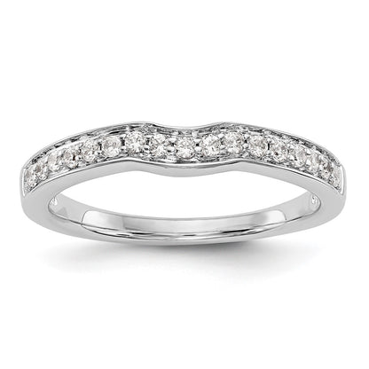 0.20ct. CZ Solid Real 14k White Gold Wedding Wedding Band Ring
