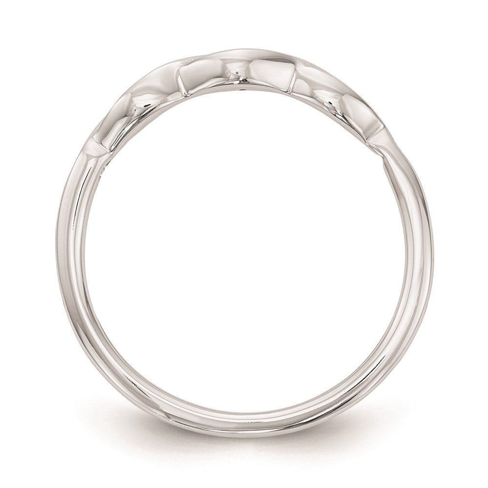 14k White Gold Real Diamond Wedding Band