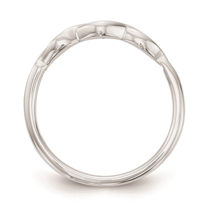 14k White Gold Real Diamond Wedding Band