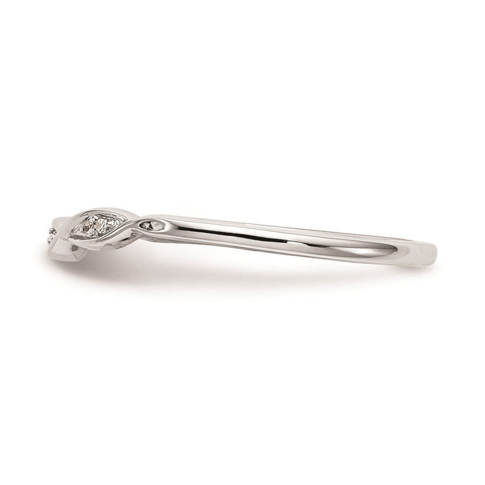 14k White Gold Real Diamond Wedding Band