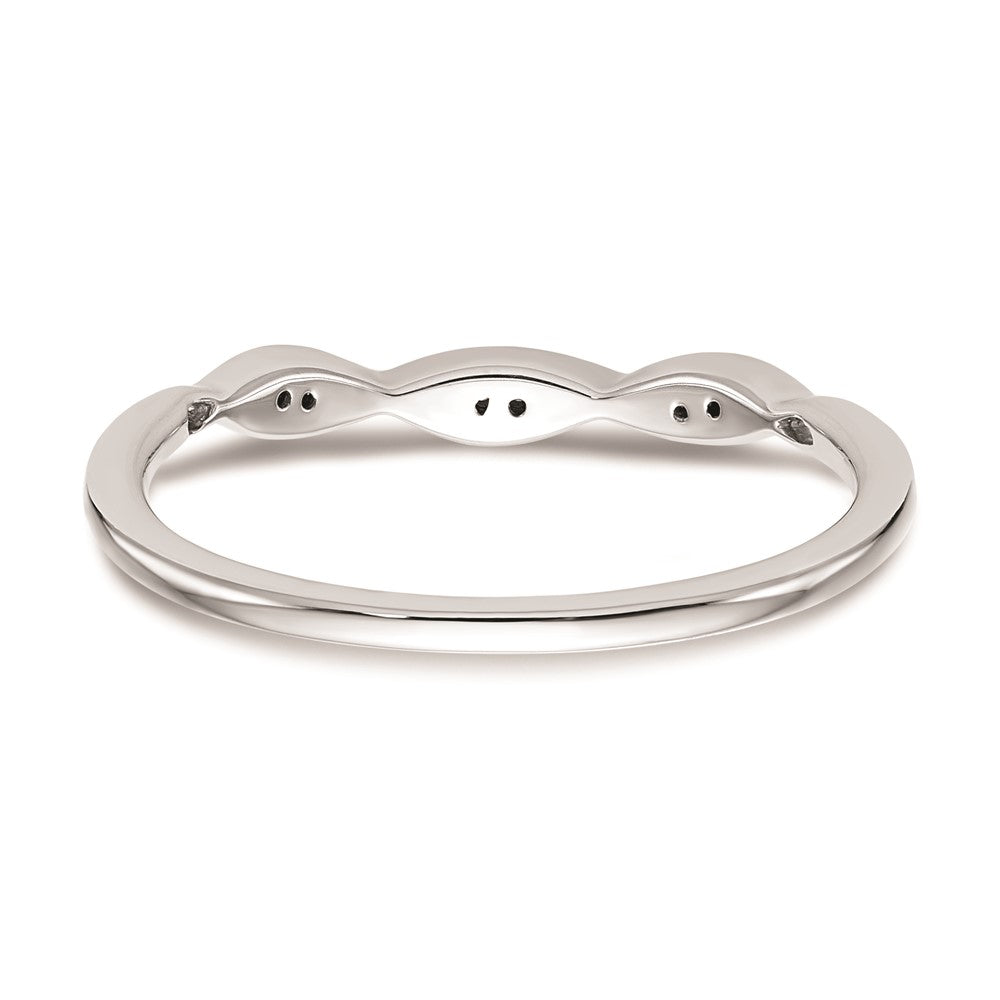 14k White Gold Real Diamond Wedding Band