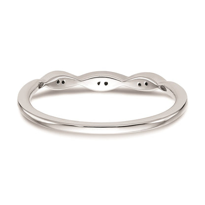 14k White Gold Real Diamond Wedding Band