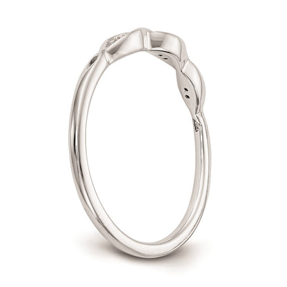 0.02ct. CZ Solid Real 14k White Gold Wedding Wedding Band Ring