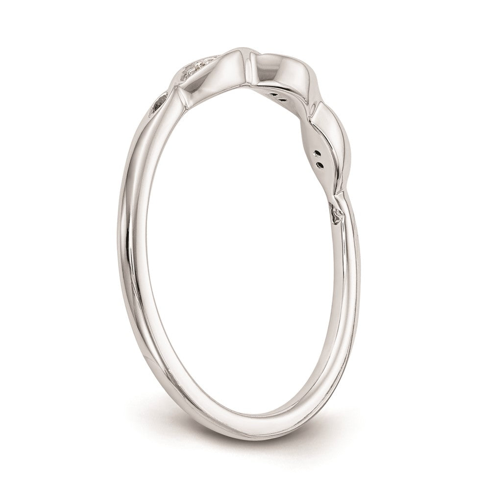 14k White Gold Real Diamond Wedding Band