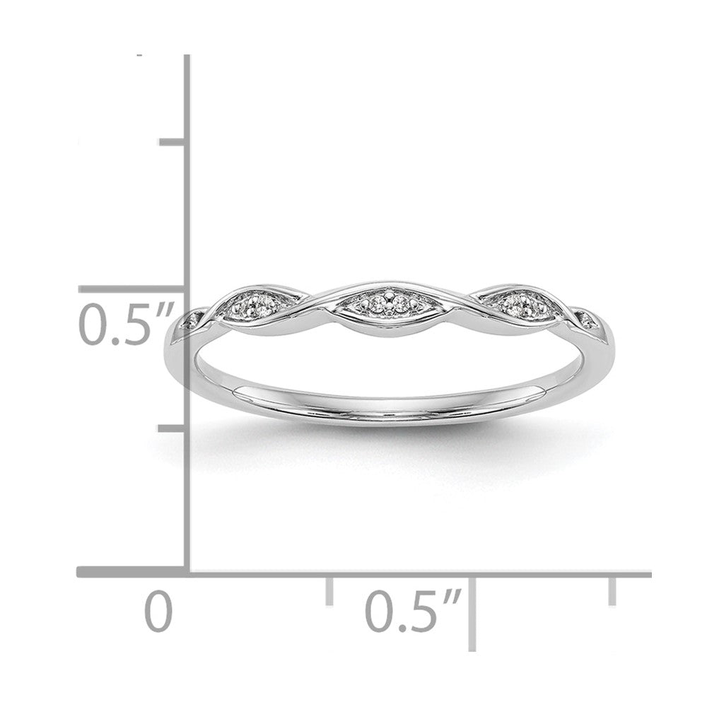 14k White Gold Real Diamond Wedding Band