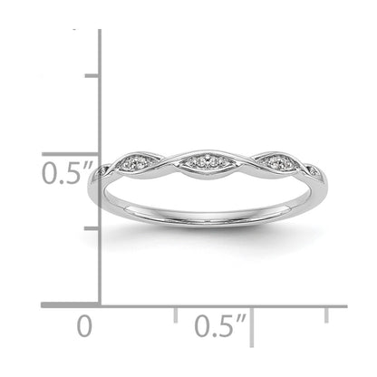 14k White Gold Real Diamond Wedding Band