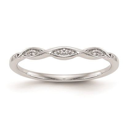 14k White Gold Real Diamond Wedding Band