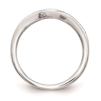 0.08ct. CZ Solid Real 14k White Gold Wedding Wedding Band Ring