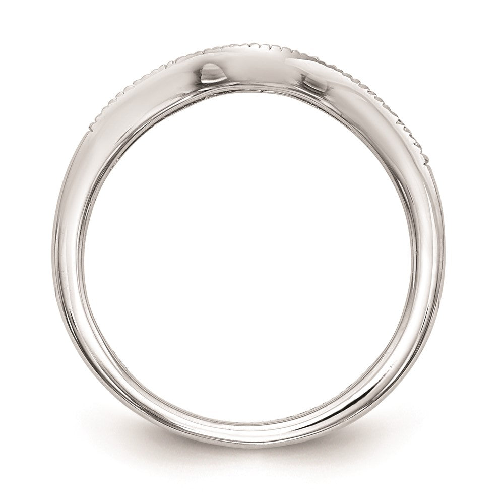 14k White Gold Real Diamond Wedding Band