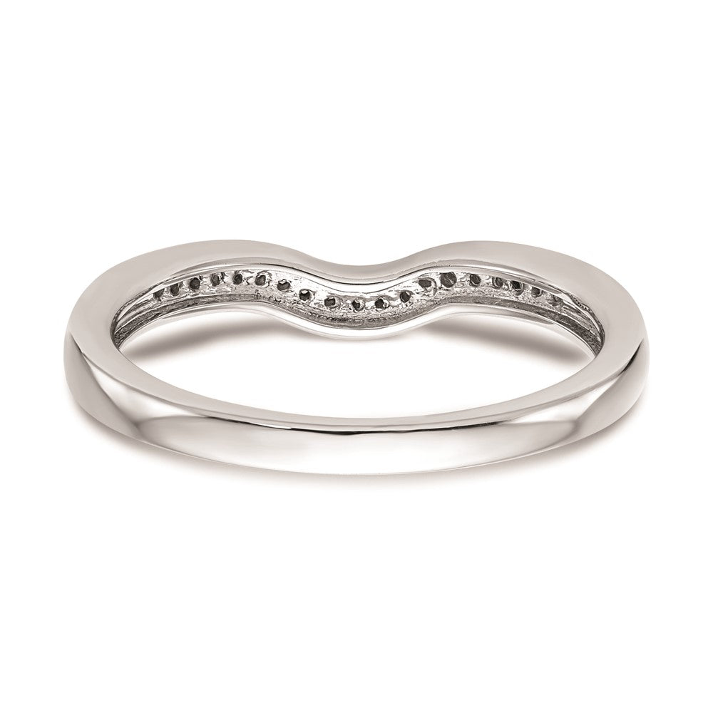 0.08ct. CZ Solid Real 14k White Gold Wedding Wedding Band Ring