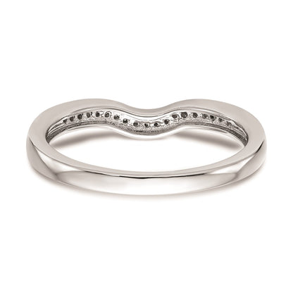 14k White Gold Real Diamond Wedding Band