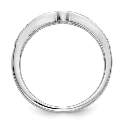0.10ct. CZ Solid Real 14k White Gold Wedding Wedding Band Ring