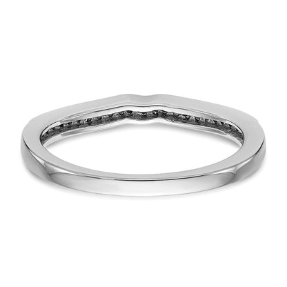 14k White Gold Real Diamond Wedding Band
