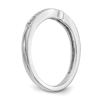 14k White Gold Real Diamond Wedding Band