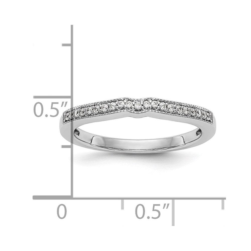 14k White Gold Real Diamond Wedding Band