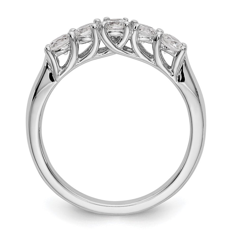 14k White Gold Real Diamond Wedding Band