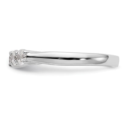 14k White Gold Real Diamond Wedding Band
