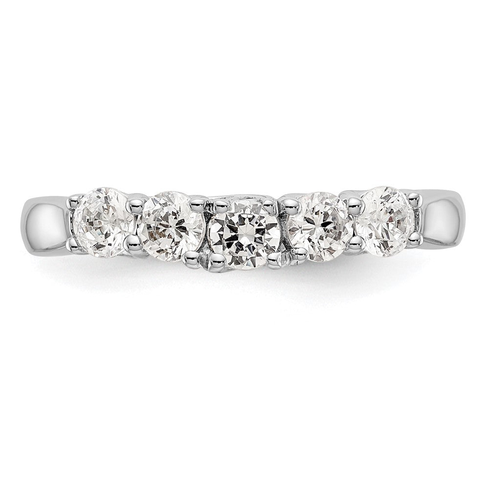 14k White Gold Real Diamond Wedding Band