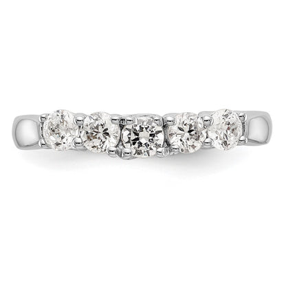 14k White Gold Real Diamond Wedding Band