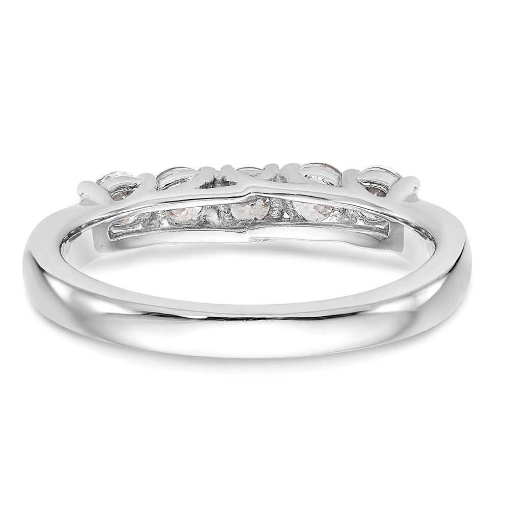 14k White Gold Real Diamond Wedding Band