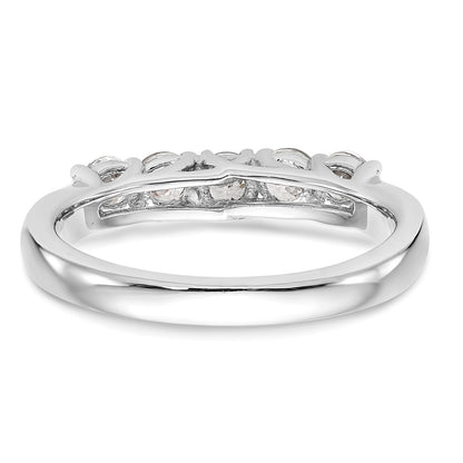 14k White Gold Real Diamond Wedding Band