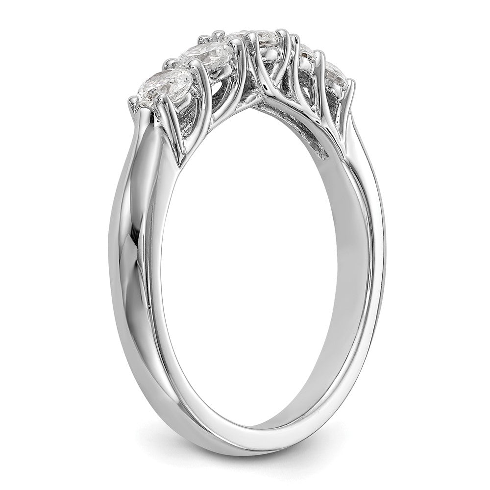 14k White Gold Real Diamond Wedding Band
