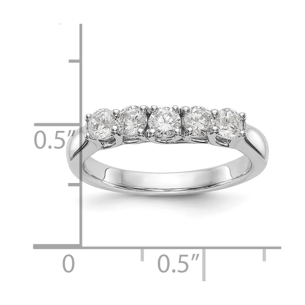 14k White Gold Real Diamond Wedding Band