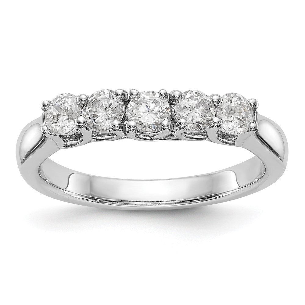 14k White Gold Real Diamond Wedding Band