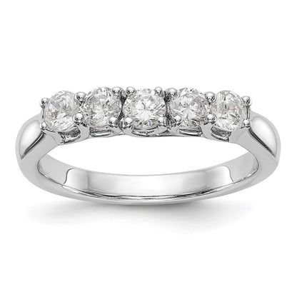 14k White Gold Real Diamond Wedding Band