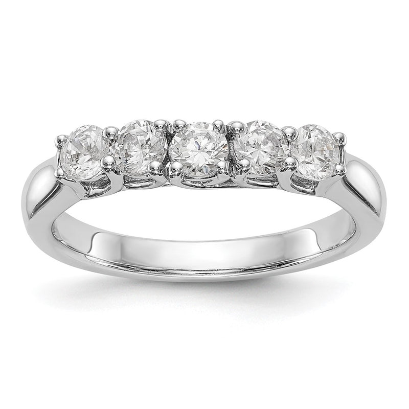 14k White Gold Real Diamond Wedding Band